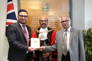 brent council community award with mr sb faruk & mayor (2017)